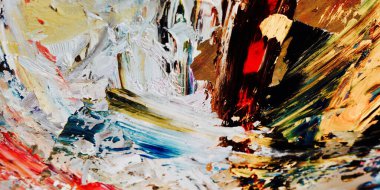 Renkli soyut arka plan duvar kağıdı. Modern motif görsel sanat. Yağlı boya karışımı. Moda el boyama bezi. Duvar dekorasyonu ve duvar resimleri fikri. 3 Boyutlu Doku.