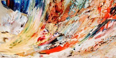 Renkli soyut arka plan duvar kağıdı. Modern motif görsel sanat. Yağlı boya karışımı. Moda el boyama bezi. Duvar dekorasyonu ve duvar resimleri fikri. 3 Boyutlu Doku.