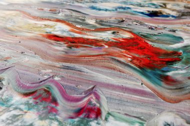 Renkli soyut arka plan duvar kağıdı. Modern motif görsel sanat. Yağlı boya karışımı. Moda el boyama bezi. Duvar dekorasyonu ve duvar resimleri fikri. 3 Boyutlu Doku.