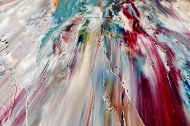 Renkli soyut arka plan duvar kağıdı. Modern motif görsel sanat. Yağlı boya karışımı. Moda el boyama bezi. Duvar dekorasyonu ve duvar resimleri fikri. 3 Boyutlu Doku.