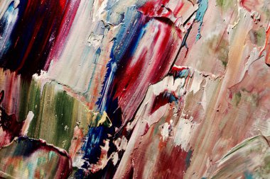 Renkli soyut arka plan duvar kağıdı. Modern motif görsel sanat. Yağlı boya karışımı. Moda el boyama bezi. Duvar dekorasyonu ve duvar resimleri fikri. 3 Boyutlu Doku.