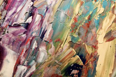 Renkli soyut arka plan duvar kağıdı. Modern motif görsel sanat. Yağlı boya karışımı. Moda el boyama bezi. Duvar dekorasyonu ve duvar resimleri fikri. 3 Boyutlu Doku.