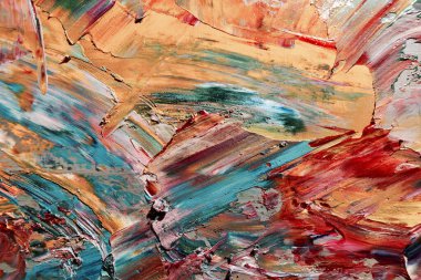 Renkli soyut arka plan duvar kağıdı. Modern motif görsel sanat. Yağlı boya karışımı. Moda el boyama bezi. Duvar dekorasyonu ve duvar resimleri fikri. 3 Boyutlu Doku.