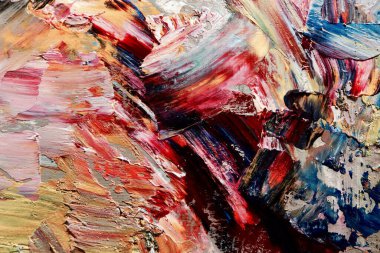 Renkli soyut arka plan duvar kağıdı. Modern motif görsel sanat. Yağlı boya karışımı. Moda el boyama bezi. Duvar dekorasyonu ve duvar resimleri fikri. 3 Boyutlu Doku.