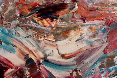 Renkli soyut arka plan duvar kağıdı. Modern motif görsel sanat. Yağlı boya karışımı. Moda el boyama bezi. Duvar dekorasyonu ve duvar resimleri fikri. 3 Boyutlu Doku.