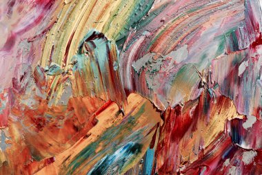 Renkli soyut arka plan duvar kağıdı. Modern motif görsel sanat. Yağlı boya karışımı. Moda el boyama bezi. Duvar dekorasyonu ve duvar resimleri fikri. 3 Boyutlu Doku.