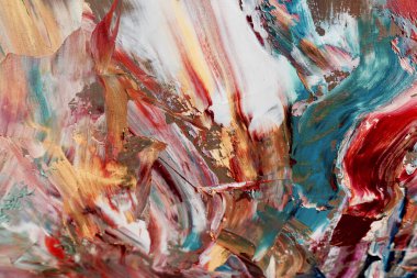 Renkli soyut arka plan duvar kağıdı. Modern motif görsel sanat. Yağlı boya karışımı. Moda el boyama bezi. Duvar dekorasyonu ve duvar resimleri fikri. 3 Boyutlu Doku.