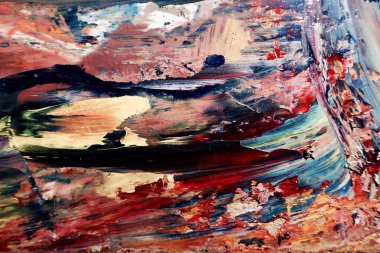 Renkli soyut arka plan duvar kağıdı. Modern motif görsel sanat. Yağlı boya karışımı. Moda el boyama bezi. Duvar dekorasyonu ve duvar resimleri fikri. 3 Boyutlu Doku.