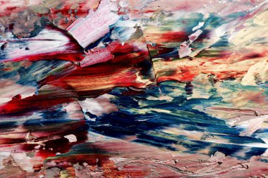 Renkli soyut arka plan duvar kağıdı. Modern motif görsel sanat. Yağlı boya karışımı. Moda el boyama bezi. Duvar dekorasyonu ve duvar resimleri fikri. 3 Boyutlu Doku.