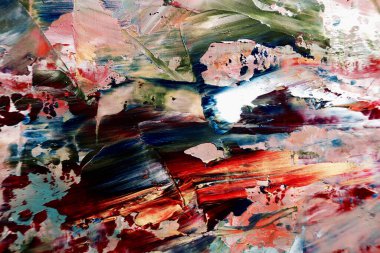 Renkli soyut arka plan duvar kağıdı. Modern motif görsel sanat. Yağlı boya karışımı. Moda el boyama bezi. Duvar dekorasyonu ve duvar resimleri fikri. 3 Boyutlu Doku.