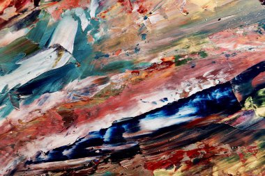 Renkli soyut arka plan duvar kağıdı. Modern motif görsel sanat. Yağlı boya karışımı. Moda el boyama bezi. Duvar dekorasyonu ve duvar resimleri fikri. 3 Boyutlu Doku.