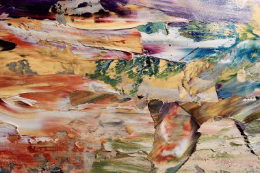 Renkli soyut arka plan duvar kağıdı. Modern motif görsel sanat. Yağlı boya karışımı. Moda el boyama bezi. Duvar dekorasyonu ve duvar resimleri fikri. 3 Boyutlu Doku.