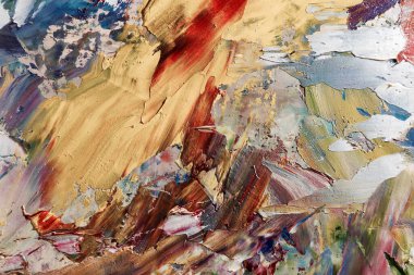 Renkli soyut arka plan duvar kağıdı. Modern motif görsel sanat. Yağlı boya karışımı. Moda el boyama bezi. Duvar dekorasyonu ve duvar resimleri fikri. 3 Boyutlu Doku.