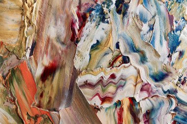 Renkli soyut arka plan duvar kağıdı. Modern motif görsel sanat. Yağlı boya karışımı. Moda el boyama bezi. Duvar dekorasyonu ve duvar resimleri fikri. 3 Boyutlu Doku.