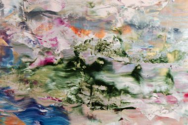 Renkli soyut arka plan duvar kağıdı. Modern motif görsel sanat. Yağlı boya karışımı. Moda el boyama bezi. Duvar dekorasyonu ve duvar resimleri fikri. 3 Boyutlu Doku.