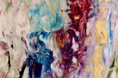 Renkli soyut arka plan duvar kağıdı. Modern motif görsel sanat. Yağlı boya karışımı. Moda el boyama bezi. Duvar dekorasyonu ve duvar resimleri fikri. 3 Boyutlu Doku.