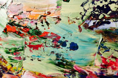 Renkli soyut arka plan duvar kağıdı. Modern motif görsel sanat. Yağlı boya karışımı. Moda el boyama bezi. Duvar dekorasyonu ve duvar resimleri fikri. 3 Boyutlu Doku