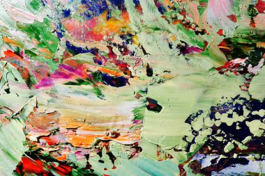 Renkli soyut arka plan duvar kağıdı. Modern motif görsel sanat. Yağlı boya karışımı. Moda el boyama bezi. Duvar dekorasyonu ve duvar resimleri fikri. 3 Boyutlu Doku