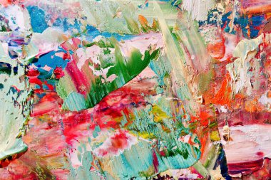 Renkli soyut arka plan duvar kağıdı. Modern motif görsel sanat. Yağlı boya karışımı. Moda el boyama bezi. Duvar dekorasyonu ve duvar resimleri fikri. 3 Boyutlu Doku