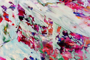 Renkli soyut arka plan duvar kağıdı. Modern motif görsel sanat. Yağlı boya karışımı. Moda el boyama bezi. Duvar dekorasyonu ve duvar resimleri fikri. 3 Boyutlu Doku