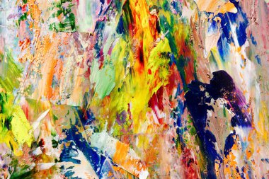 Renkli soyut arka plan duvar kağıdı. Modern motif görsel sanat. Yağlı boya karışımı. Moda el boyama bezi. Duvar dekorasyonu ve duvar resimleri fikri. 3 Boyutlu Doku