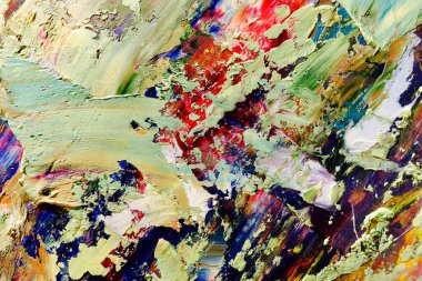 Renkli soyut arka plan duvar kağıdı. Modern motif görsel sanat. Yağlı boya karışımı. Moda el boyama bezi. Duvar dekorasyonu ve duvar resimleri fikri. 3 Boyutlu Doku