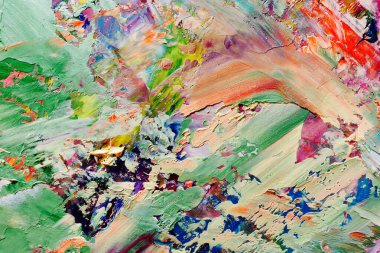 Renkli soyut arka plan duvar kağıdı. Modern motif görsel sanat. Yağlı boya karışımı. Moda el boyama bezi. Duvar dekorasyonu ve duvar resimleri fikri. 3 Boyutlu Doku