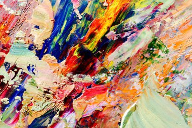 Renkli soyut arka plan duvar kağıdı. Modern motif görsel sanat. Yağlı boya karışımı. Moda el boyama bezi. Duvar dekorasyonu ve duvar resimleri fikri. 3 Boyutlu Doku