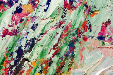Renkli soyut arka plan duvar kağıdı. Modern motif görsel sanat. Yağlı boya karışımı. Moda el boyama bezi. Duvar dekorasyonu ve duvar resimleri fikri. 3 Boyutlu Doku