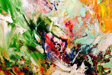 Renkli soyut arka plan duvar kağıdı. Modern motif görsel sanat. Yağlı boya karışımı. Moda el boyama bezi. Duvar dekorasyonu ve duvar resimleri fikri. 3 Boyutlu Doku