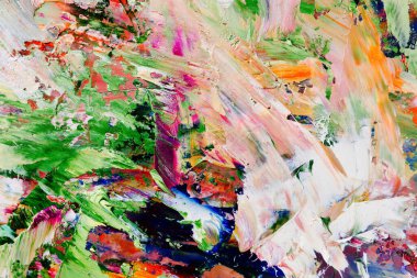 Renkli soyut arka plan duvar kağıdı. Modern motif görsel sanat. Yağlı boya karışımı. Moda el boyama bezi. Duvar dekorasyonu ve duvar resimleri fikri. 3 Boyutlu Doku