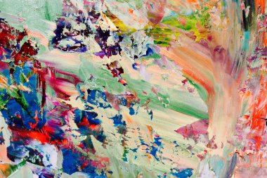 Renkli soyut arka plan duvar kağıdı. Modern motif görsel sanat. Yağlı boya karışımı. Moda el boyama bezi. Duvar dekorasyonu ve duvar resimleri fikri. 3 Boyutlu Doku