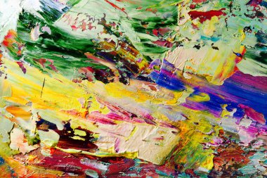 Renkli soyut arka plan duvar kağıdı. Modern motif görsel sanat. Yağlı boya karışımı. Moda el boyama bezi. Duvar dekorasyonu ve duvar resimleri fikri. 3 Boyutlu Doku