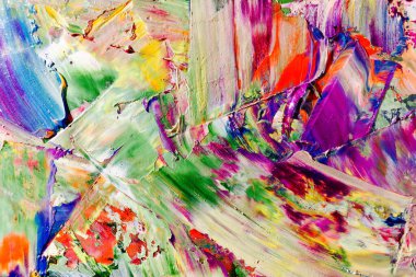 Renkli soyut arka plan duvar kağıdı. Modern motif görsel sanat. Yağlı boya karışımı. Moda el boyama bezi. Duvar dekorasyonu ve duvar resimleri fikri. 3 Boyutlu Doku