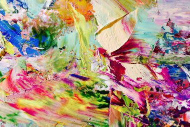 Renkli soyut arka plan duvar kağıdı. Modern motif görsel sanat. Yağlı boya karışımı. Moda el boyama bezi. Duvar dekorasyonu ve duvar resimleri fikri. 3 Boyutlu Doku