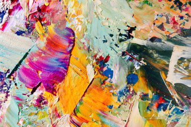 Renkli soyut arka plan duvar kağıdı. Modern motif görsel sanat. Yağlı boya karışımı. Moda el boyama bezi. Duvar dekorasyonu ve duvar resimleri fikri. 3 Boyutlu Doku