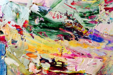 Renkli soyut arka plan duvar kağıdı. Modern motif görsel sanat. Yağlı boya karışımı. Moda el boyama bezi. Duvar dekorasyonu ve duvar resimleri fikri. 3 Boyutlu Doku