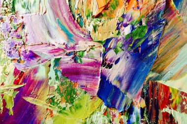 Renkli soyut arka plan duvar kağıdı. Modern motif görsel sanat. Yağlı boya karışımı. Moda el boyama bezi. Duvar dekorasyonu ve duvar resimleri fikri. 3 Boyutlu Doku