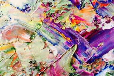 Renkli soyut arka plan duvar kağıdı. Modern motif görsel sanat. Yağlı boya karışımı. Moda el boyama bezi. Duvar dekorasyonu ve duvar resimleri fikri. 3 Boyutlu Doku