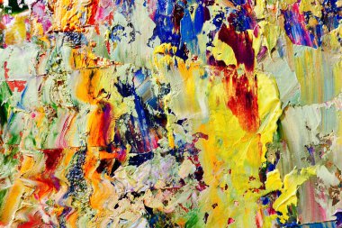 Renkli soyut arka plan duvar kağıdı. Modern motif görsel sanat. Yağlı boya karışımı. Moda el boyama bezi. Duvar dekorasyonu ve duvar resimleri fikri. 3 Boyutlu Doku