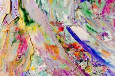 Renkli soyut arka plan duvar kağıdı. Modern motif görsel sanat. Yağlı boya karışımı. Moda el boyama bezi. Duvar dekorasyonu ve duvar resimleri fikri. 3 Boyutlu Doku