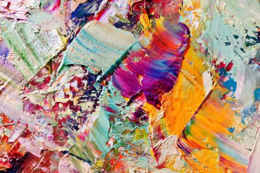 Renkli soyut arka plan duvar kağıdı. Modern motif görsel sanat. Yağlı boya karışımı. Moda el boyama bezi. Duvar dekorasyonu ve duvar resimleri fikri. 3 Boyutlu Doku