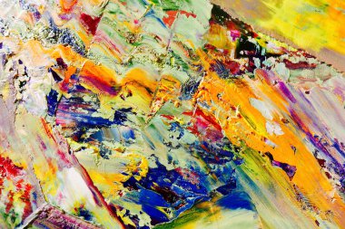 Renkli soyut arka plan duvar kağıdı. Modern motif görsel sanat. Yağlı boya karışımı. Moda el boyama bezi. Duvar dekorasyonu ve duvar resimleri fikri. 3 Boyutlu Doku