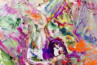 Renkli soyut arka plan duvar kağıdı. Modern motif görsel sanat. Yağlı boya karışımı. Moda el boyama bezi. Duvar dekorasyonu ve duvar resimleri fikri. 3 Boyutlu Doku