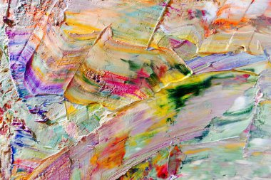 Renkli soyut arka plan duvar kağıdı. Modern motif görsel sanat. Yağlı boya karışımı. Moda el boyama bezi. Duvar dekorasyonu ve duvar resimleri fikri. 3 Boyutlu Doku