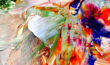 Renkli soyut arka plan duvar kağıdı. Modern motif görsel sanat. Yağlı boya karışımı. Moda el boyama bezi. Duvar dekorasyonu ve duvar resimleri fikri. 3 Boyutlu Doku