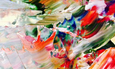 Renkli soyut arka plan duvar kağıdı. Modern motif görsel sanat. Yağlı boya karışımı. Moda el boyama bezi. Duvar dekorasyonu ve duvar resimleri fikri. 3 Boyutlu Doku