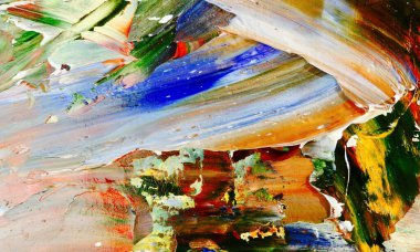 Renkli soyut arka plan duvar kağıdı. Modern motif görsel sanat. Yağlı boya karışımı. Moda el boyama bezi. Duvar dekorasyonu ve duvar resimleri fikri. 3 Boyutlu Doku