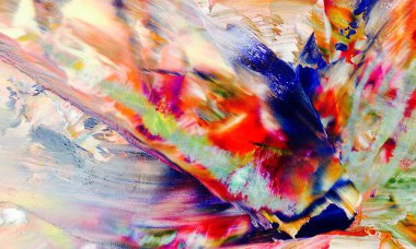 Renkli soyut arka plan duvar kağıdı. Modern motif görsel sanat. Yağlı boya karışımı. Moda el boyama bezi. Duvar dekorasyonu ve duvar resimleri fikri. 3 Boyutlu Doku