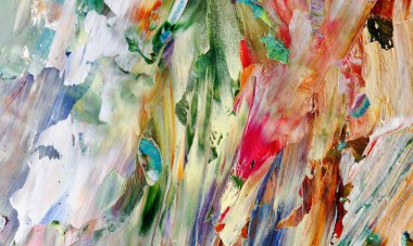 Renkli soyut arka plan duvar kağıdı. Modern motif görsel sanat. Yağlı boya karışımı. Moda el boyama bezi. Duvar dekorasyonu ve duvar resimleri fikri. 3 Boyutlu Doku